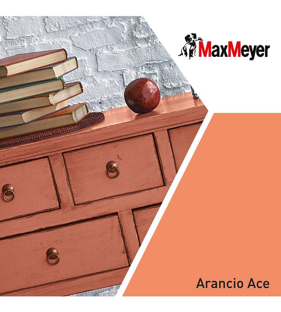 MaxMeyer Smalto Satinato all'acqua Poliuretanico Arancio Ace 0,125 l