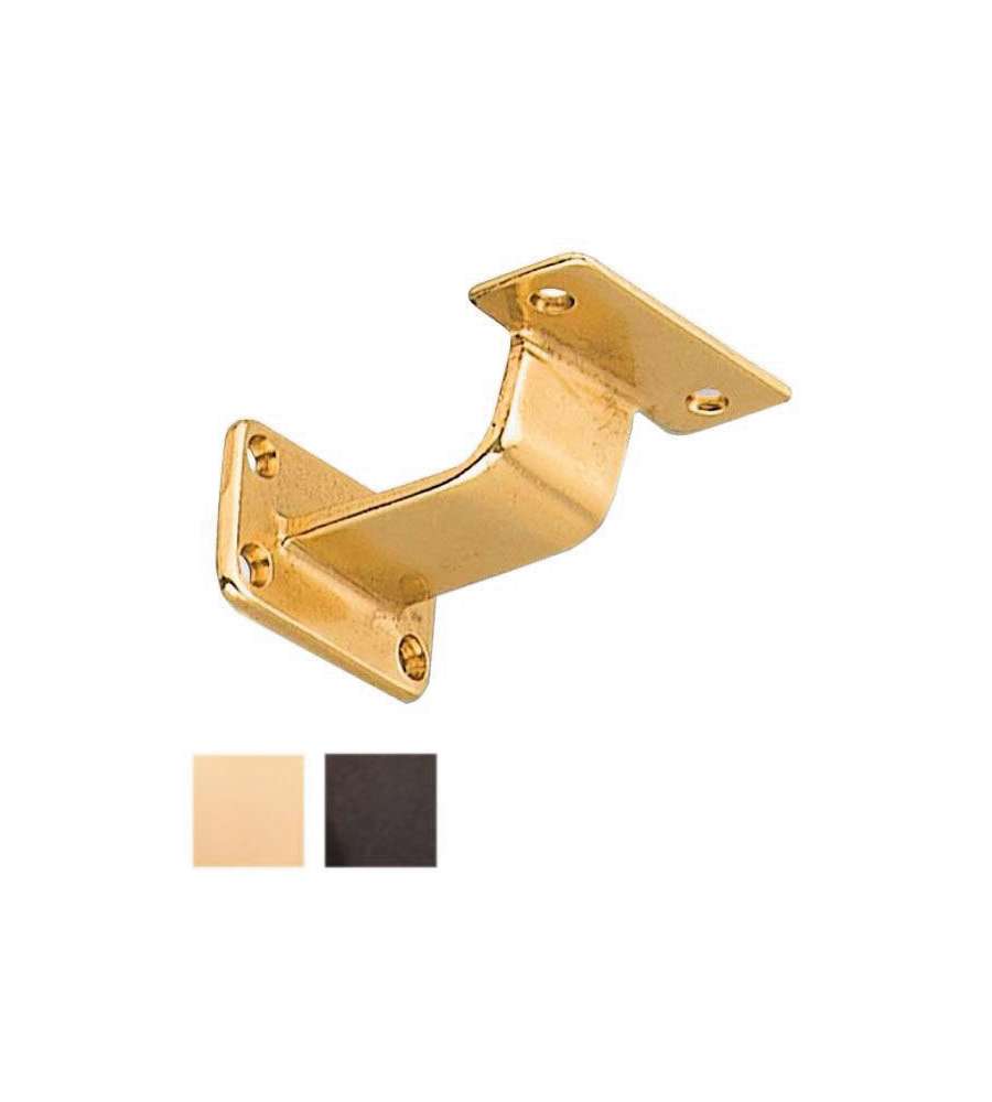 Supporto Corrimano Quadro Attacco Piano Ottone Bronzato