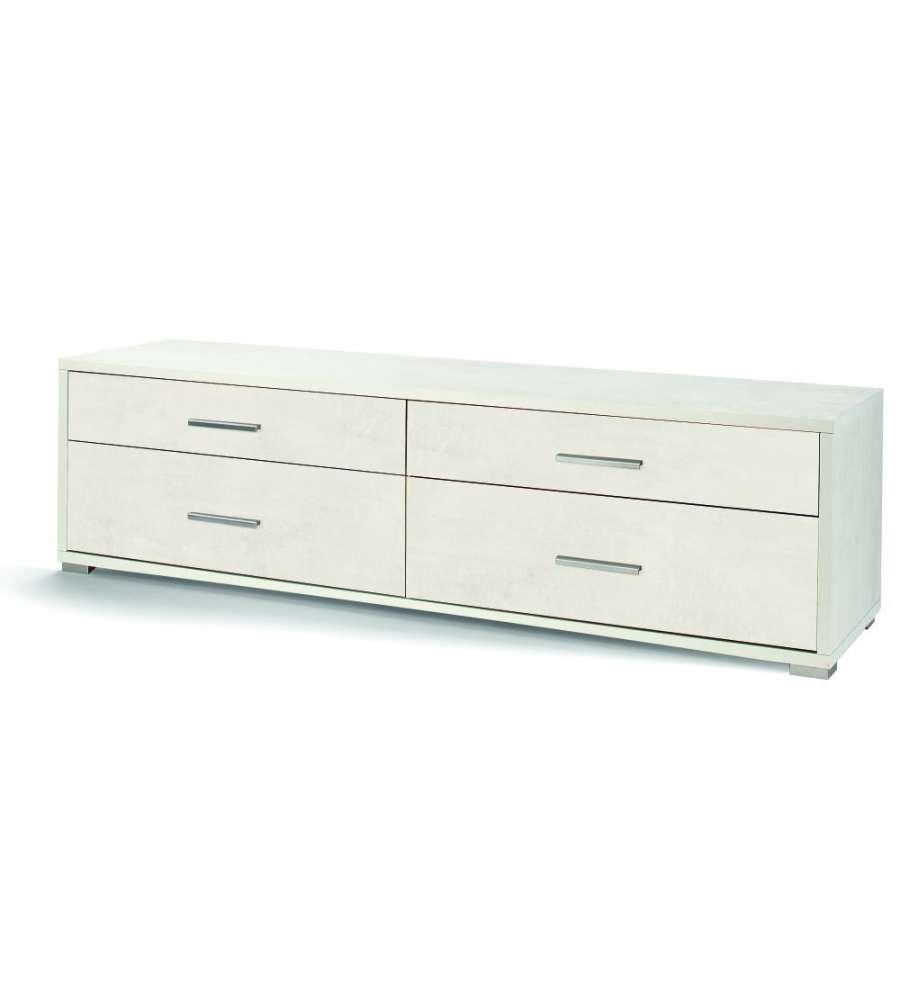 Mobile 4 cassetti in kit Doubl 50 x 179 x 47 cm Ossido Bianco