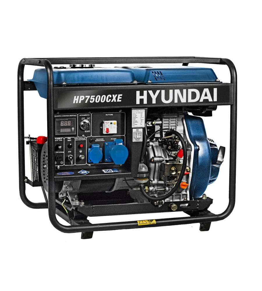 Generatore di corrente diesel 5,0 Kw Hyundai HP7500CXE 65221