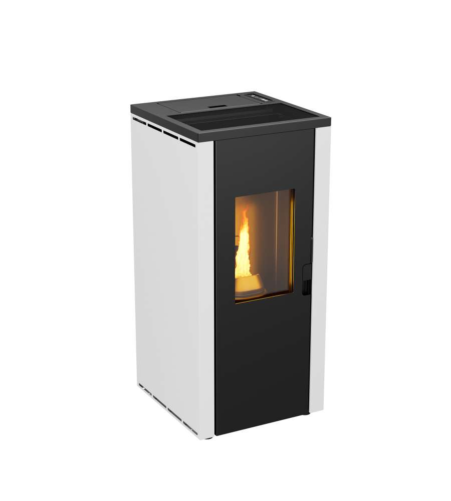 Stufa a pellet Design Evo 7 Bianca