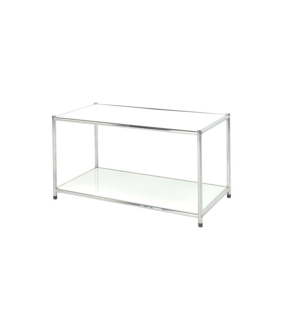 Libreria Cromata 2 Ripiani Bianchi Cm 40 X 80 X H. 40,5