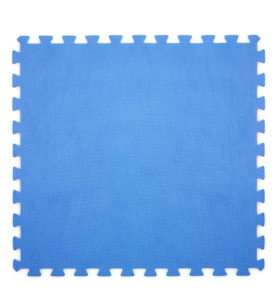 6PZ Tappetino puzzle morbido per piscina 60X60X0.8 BLU DH43871