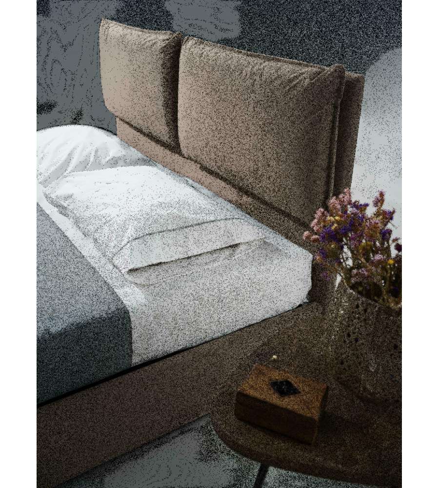 Letto contenitore con cuscino tortora