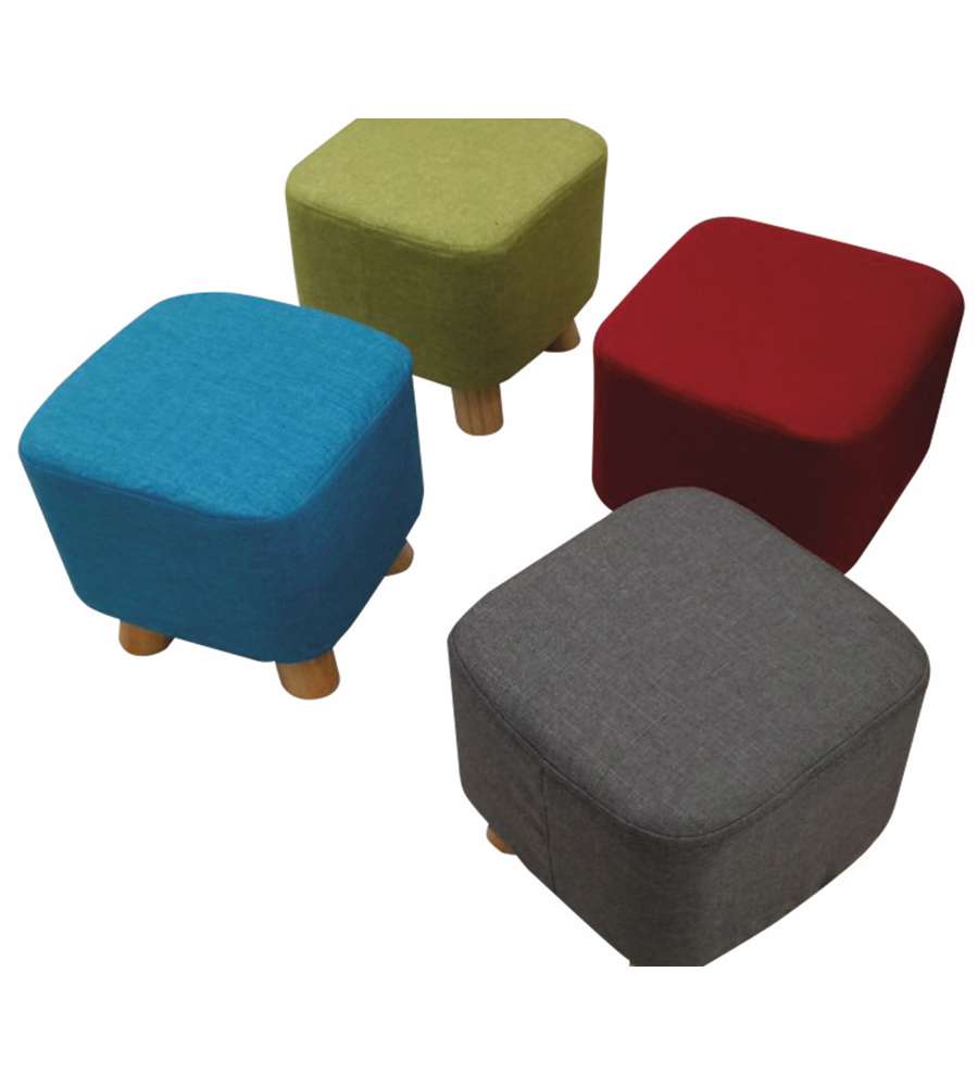 Pouf Sgabello in Tessuto Verde