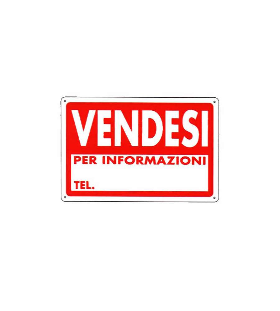 Cartello Vendesi 30X 20 Plastica