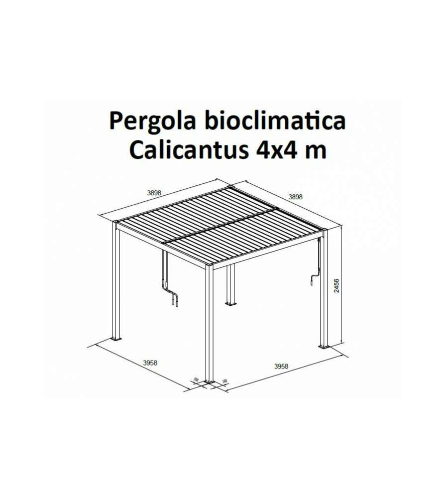 Pergola bioclimatica Calicantus 4x4x h 2,5 mt Bianca