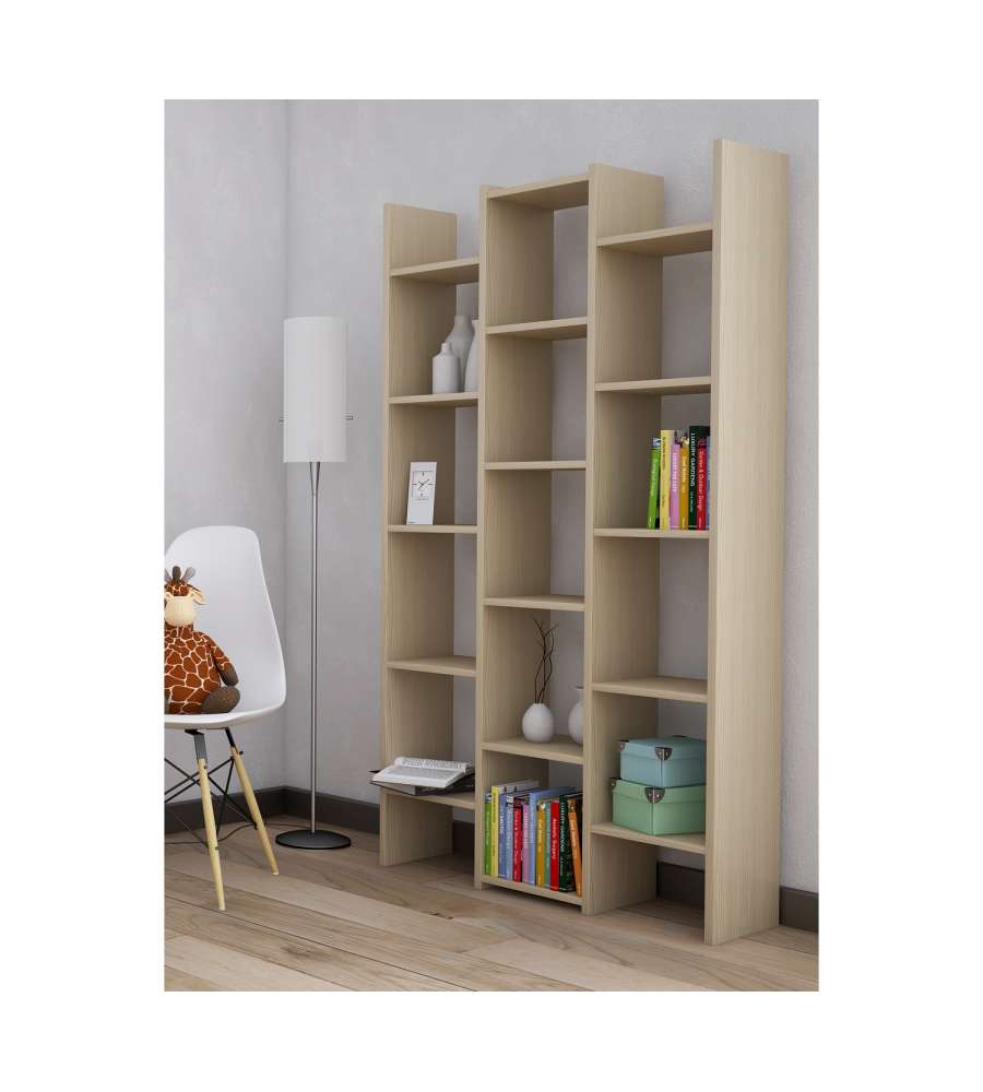 Libreria 3 colonne olmo 180 h cm