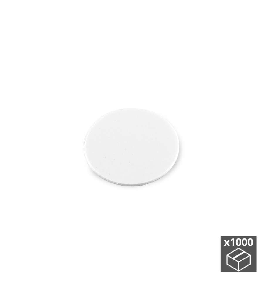 Emuca Tappi copriforo, adesivo, D. 13 mm, Bianco, 1.000 u.