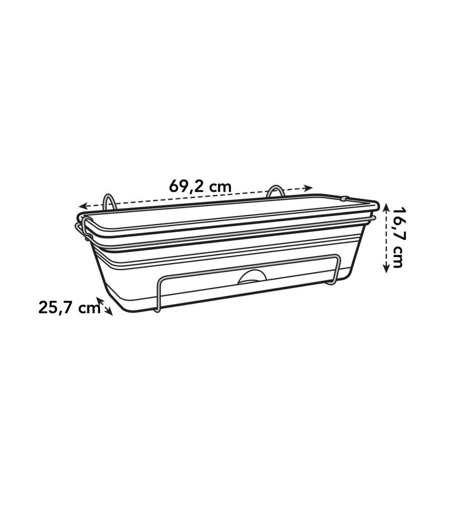 Fioriera basics trough allin1 70cm Terra