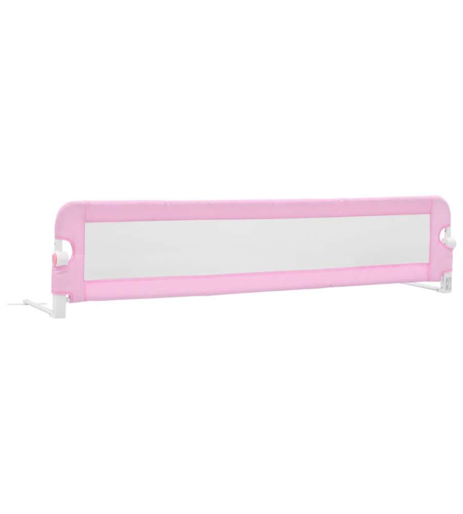 Sponde Letto di Sicurezza per Bambini Rosa 180x42cm Poliestere