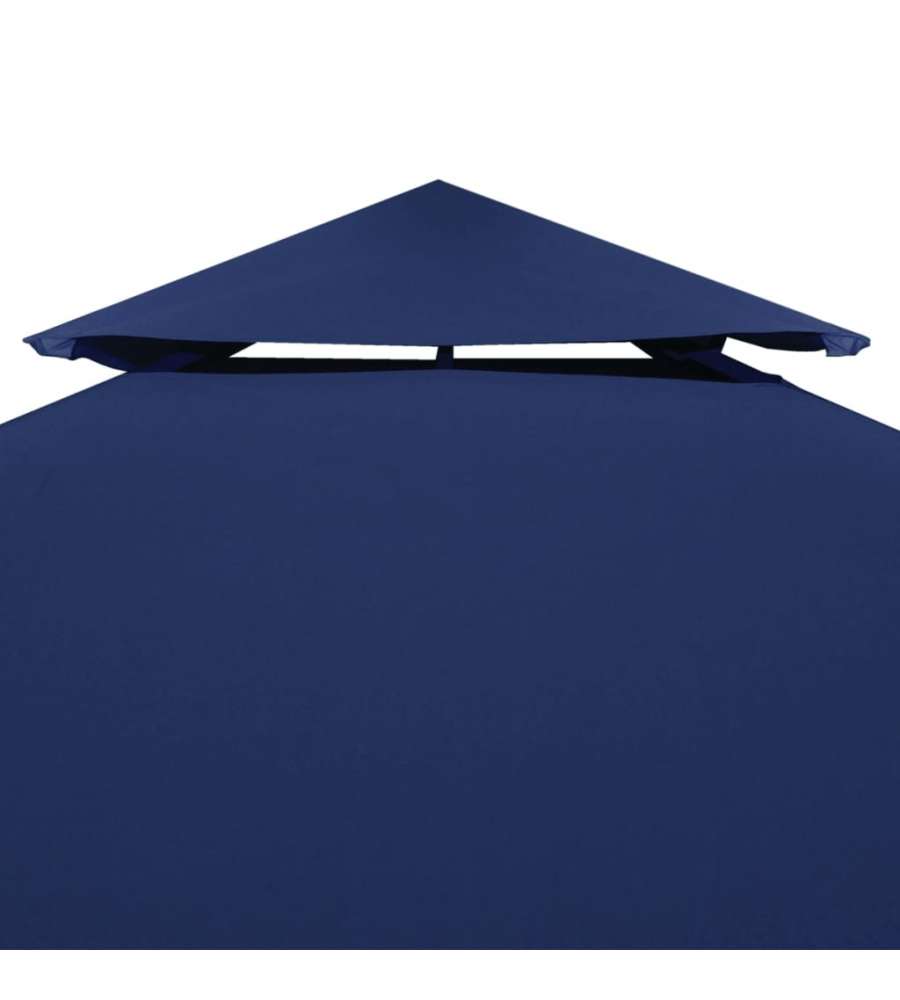 Telo di Ricambio per Gazebo 310g/mq Blu Scuro 3x3m