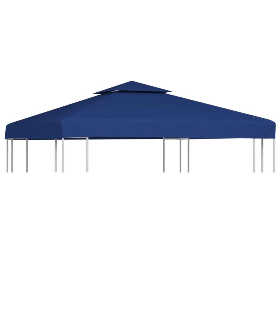 Telo di Ricambio per Gazebo 310g/mq Blu Scuro 3x3m