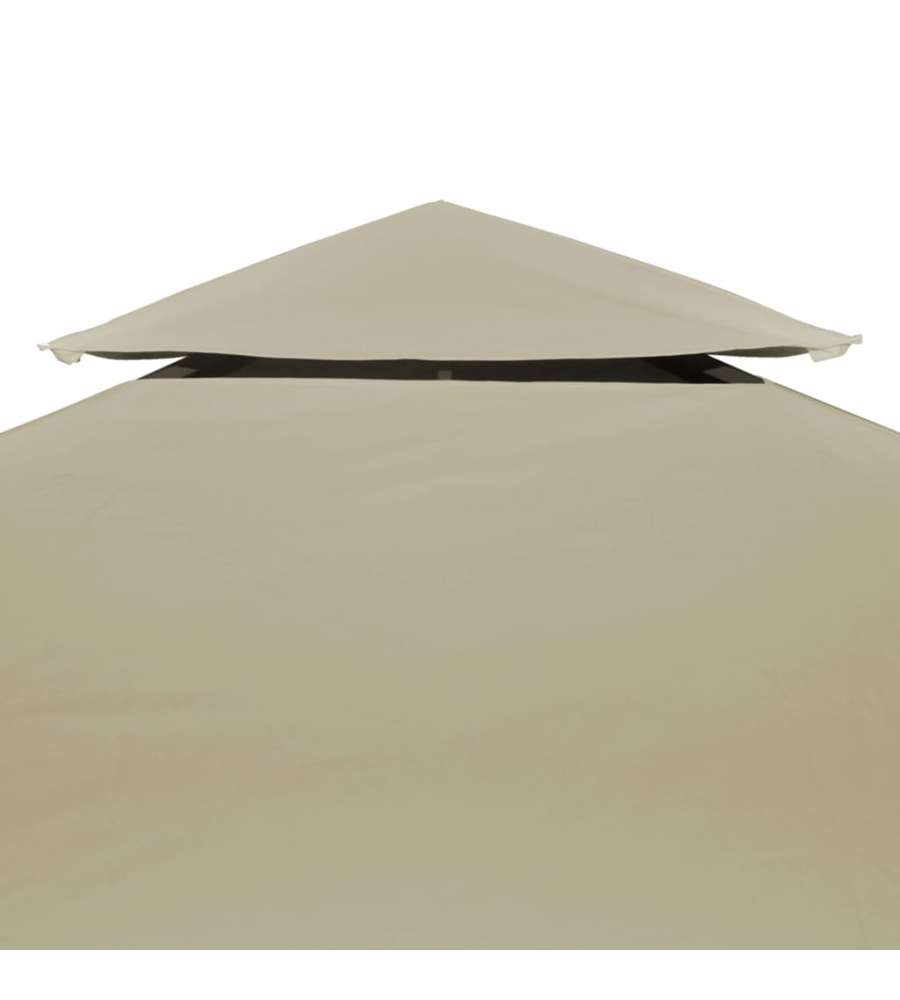 Telo di Ricambio per Gazebo 310g/mq Beige 3x4m