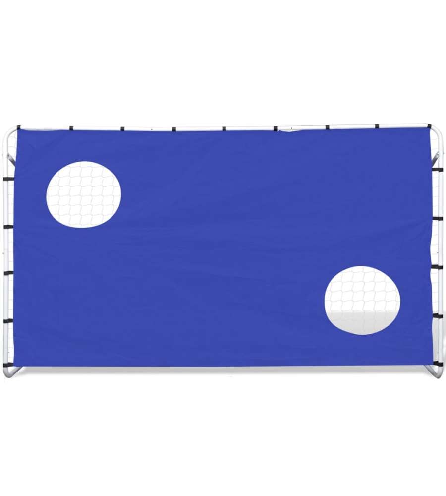 Porta da Calcio e Telone con Buchi per Allenamento 240x92x150 cm