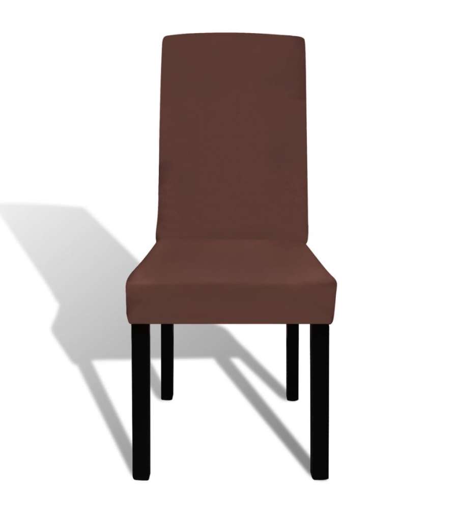 Set 4 pz Fodera elastica per sedie marrone