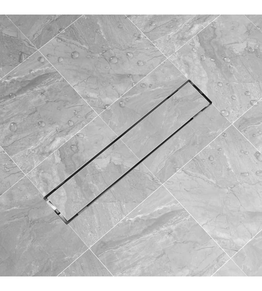 Canaletta di Drenaggio per Doccia 630x140 mm in Acciaio Inox