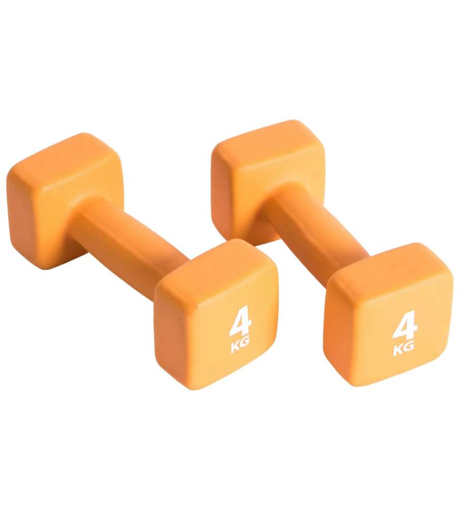 Pure2Improve Set Manubri 2x4 kg in Neoprene Arancione