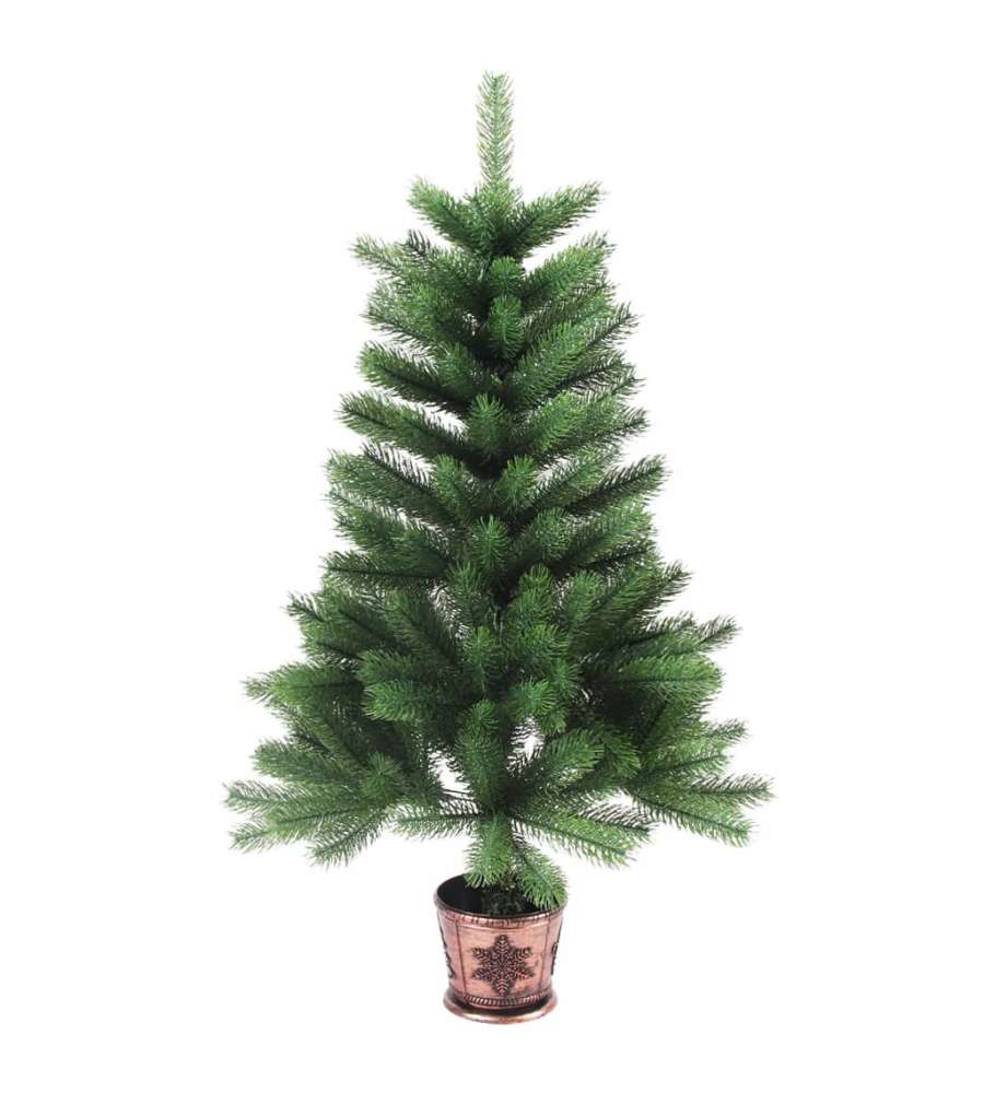 Albero di Natale Artificiale Realistico con Punte 90 cm Verde