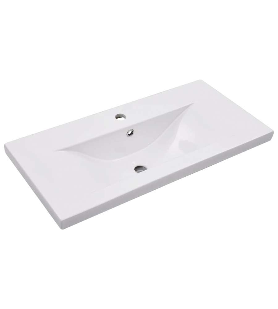 Lavabo da Incasso 81x39,5x18,5 cm in Ceramica Bianco