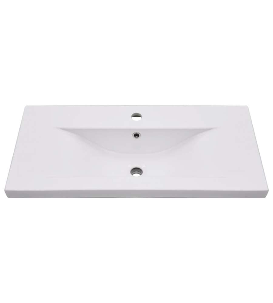 Lavabo da Incasso 81x39,5x18,5 cm in Ceramica Bianco