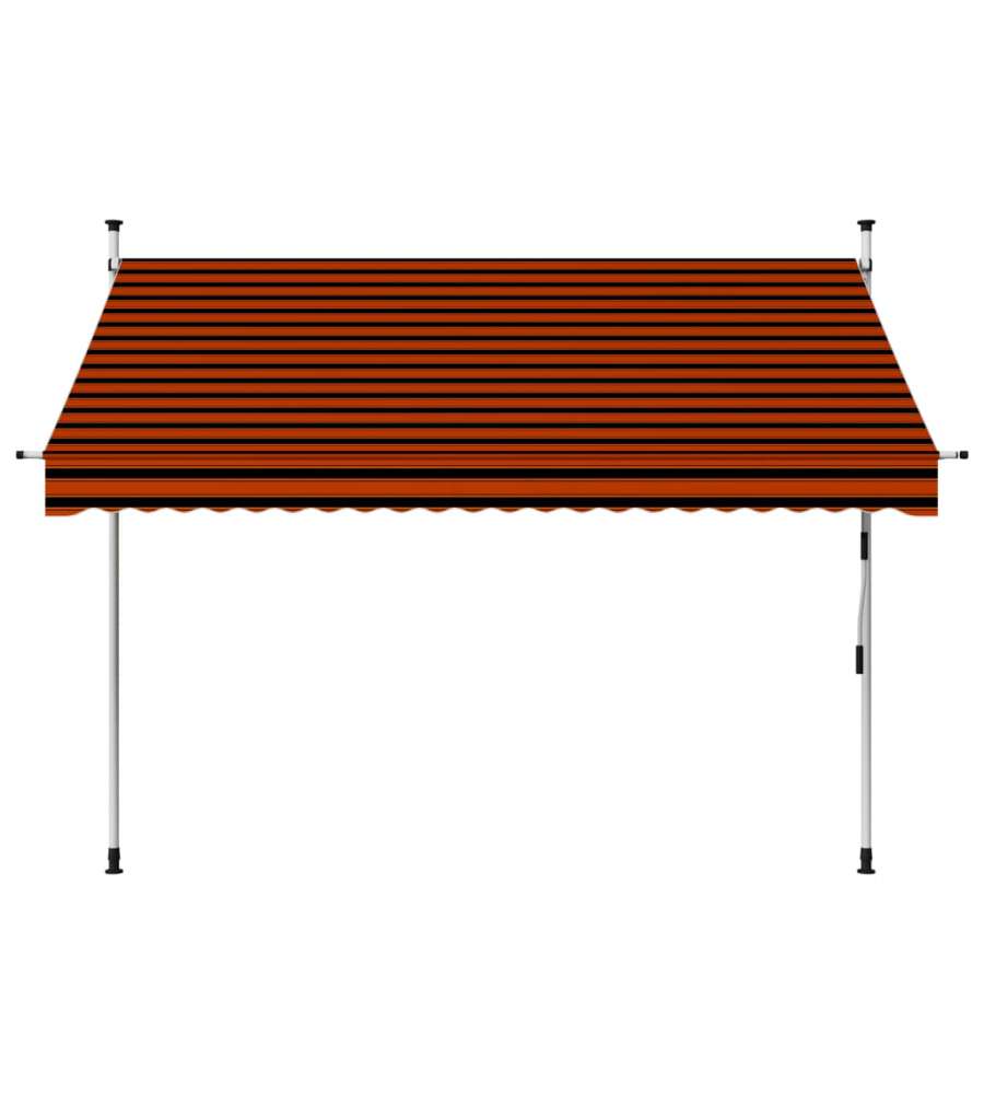 Tenda da Sole Retrattile Manuale 250 cm Arancione e Marrone