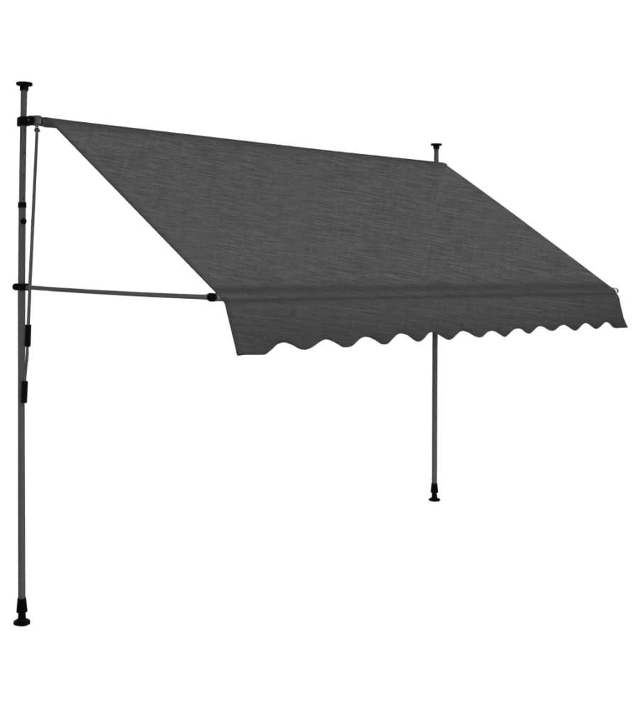 Tenda da Sole Retrattile Manuale con LED 300 cm Antracite