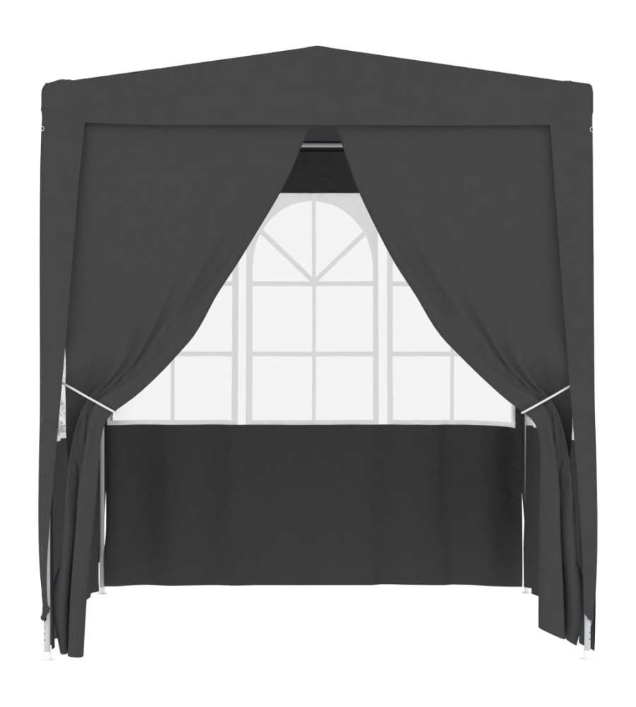 Gazebo Professionale con Pareti 2,5x2,5 m Antracite 90 g/m