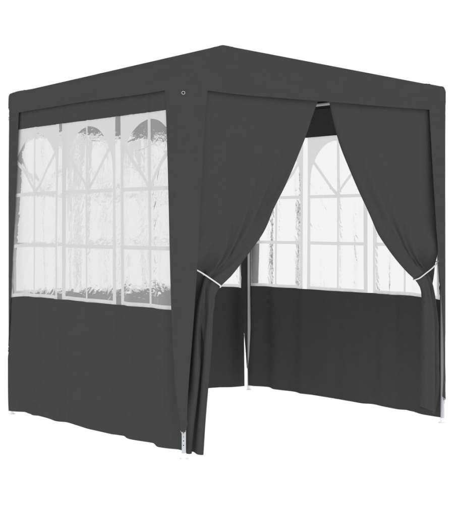 Gazebo Professionale con Pareti 2,5x2,5 m Antracite 90 g/m