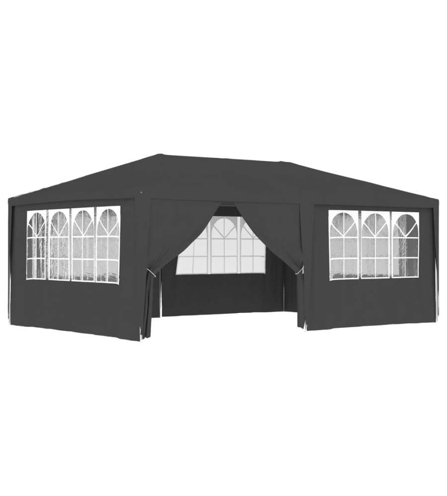 Gazebo Professionale con Pareti 4x6 m Antracite 90 g/m