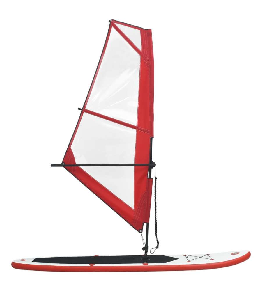 Set Tavola Gonfiabile da SUP con Vela Rosso e Bianco