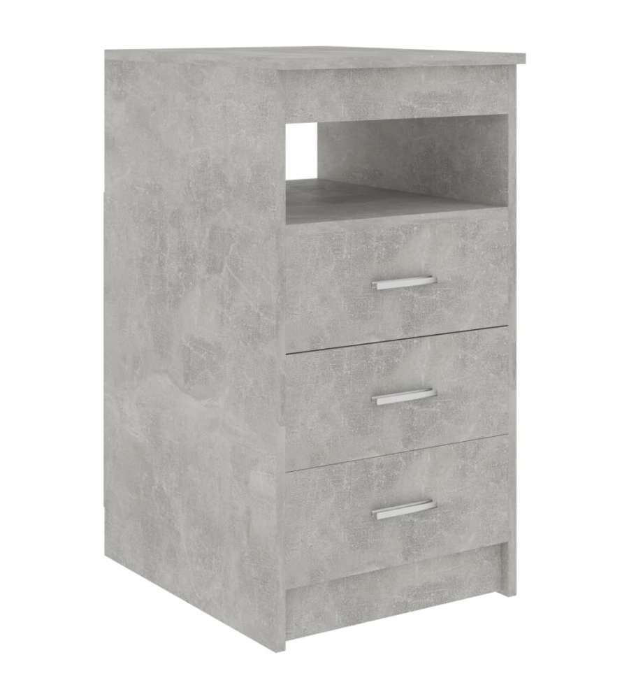 Cassettiera Grigio Cemento 40x50x76 cm in Legno Multistrato