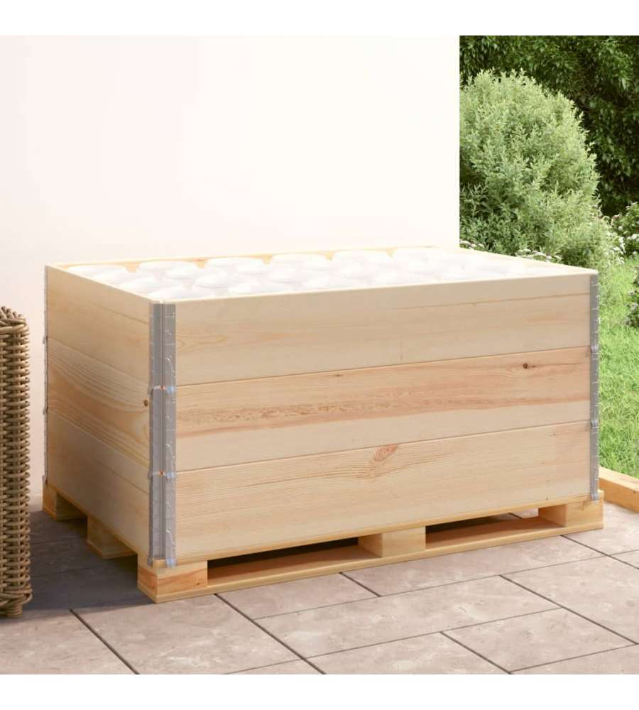 Collari per Pallet 3 pz 80x120 cm in Legno Massello di Pino