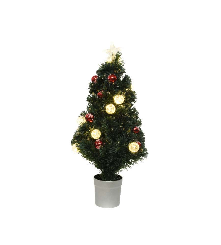 Albero cob fibre ottiche 45xh90 cm luce bianca