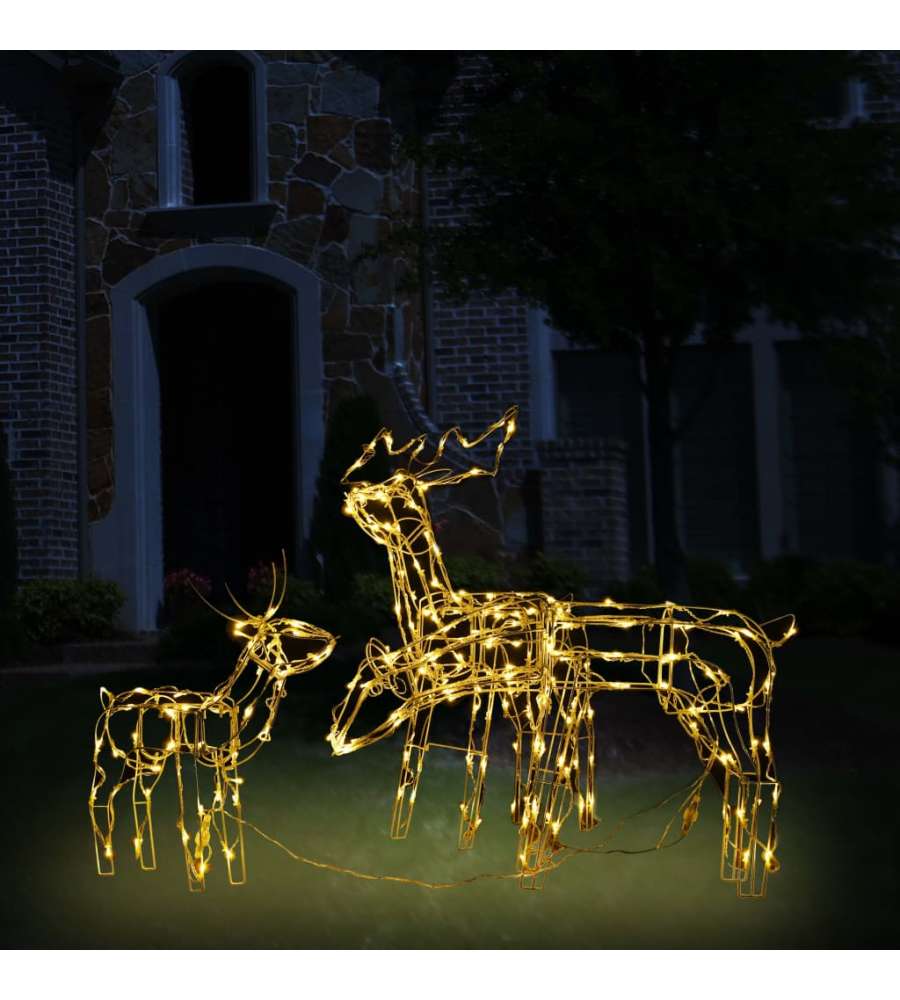 Decorazioni di Natale a Forma di Renne 3 pz 229 LED