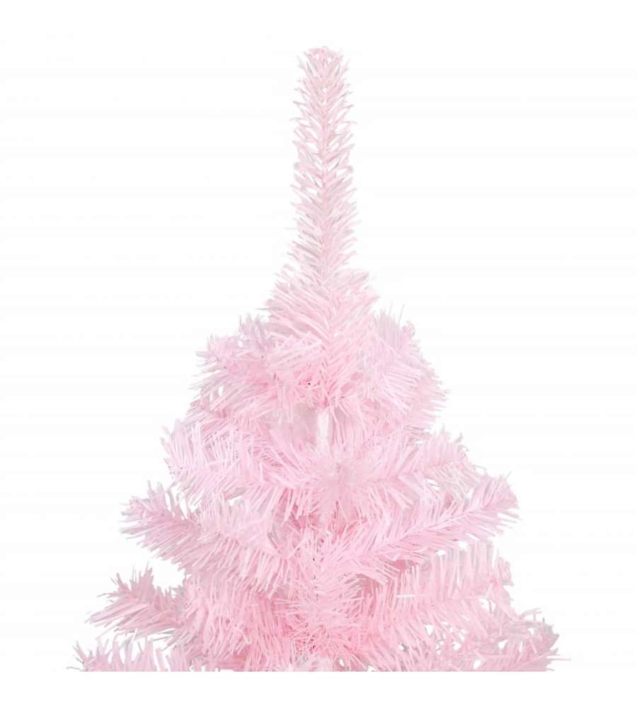 Albero di Natale Artificiale con Supporto Rosa 150 cm PVC