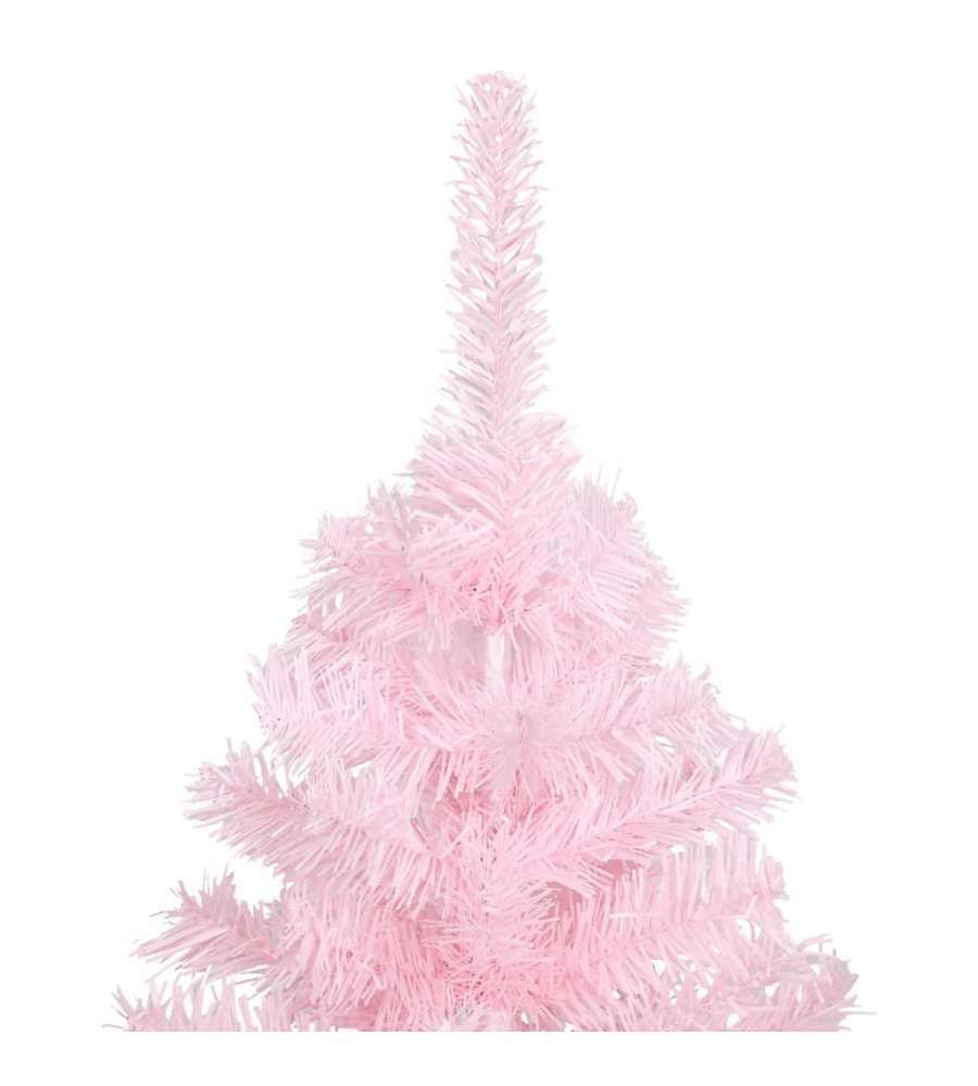 Albero di Natale Artificiale con Supporto Rosa 180 cm PVC