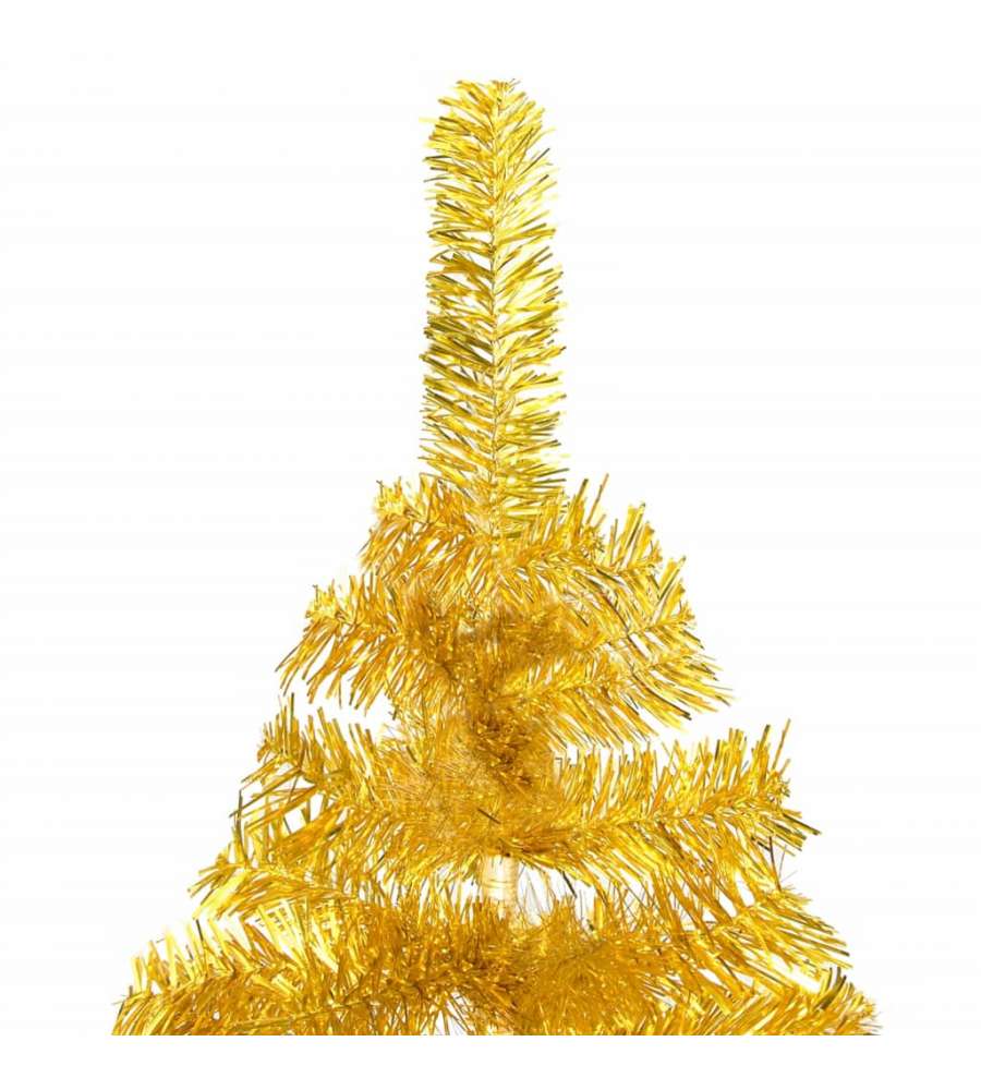 Albero di Natale Artificiale con Supporto Oro 150 cm PET