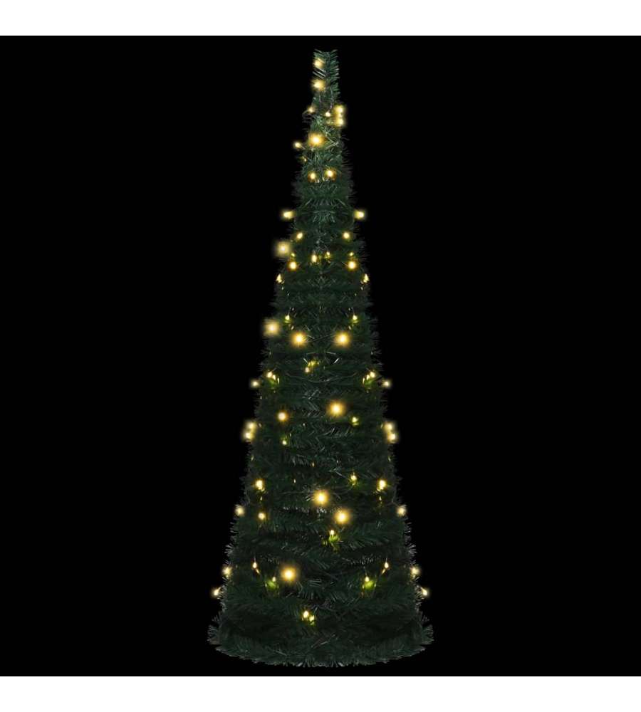 Albero di Natale Artificiale Pop-up Stringa a LED Verde 180 cm