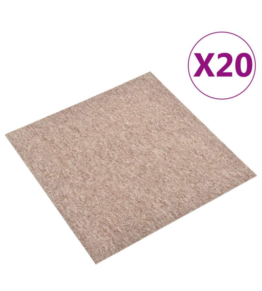 Quadrotte di Moquette 20 pz 5 mq 50x50 cm Beige