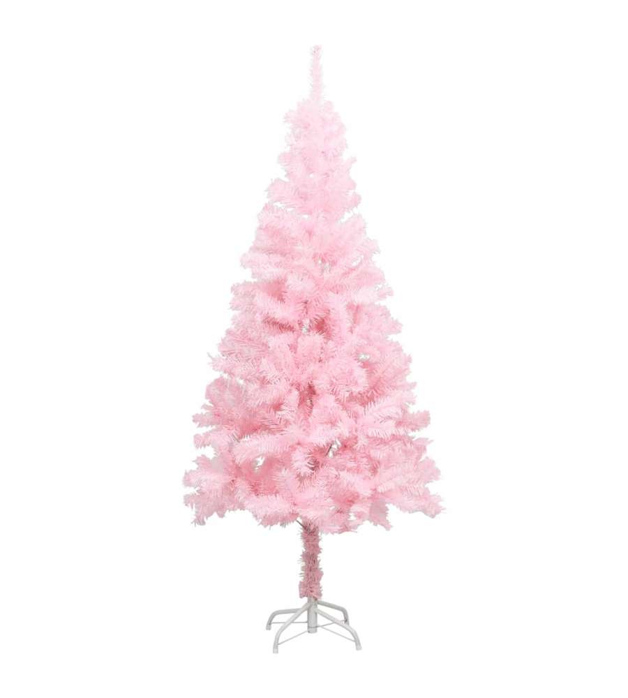 Albero di Natale Artificiale con Supporto Rosa 120 cm PVC