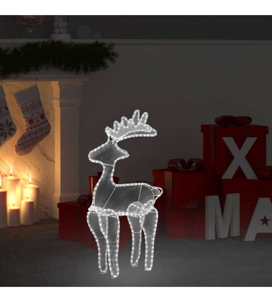 Decorazione Natalizia Renna in Rete con 306 LED 60x24x89cm