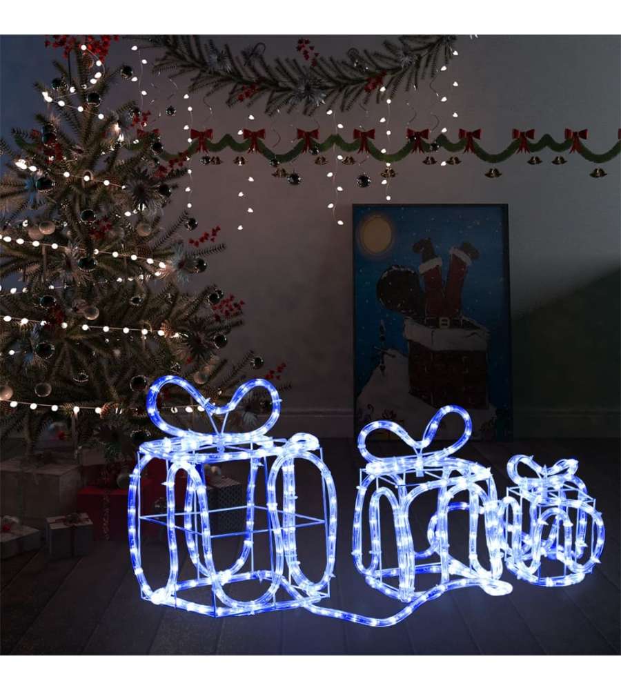 Decorazione Natale Scatole Regalo con 180 LED Interni Esterni