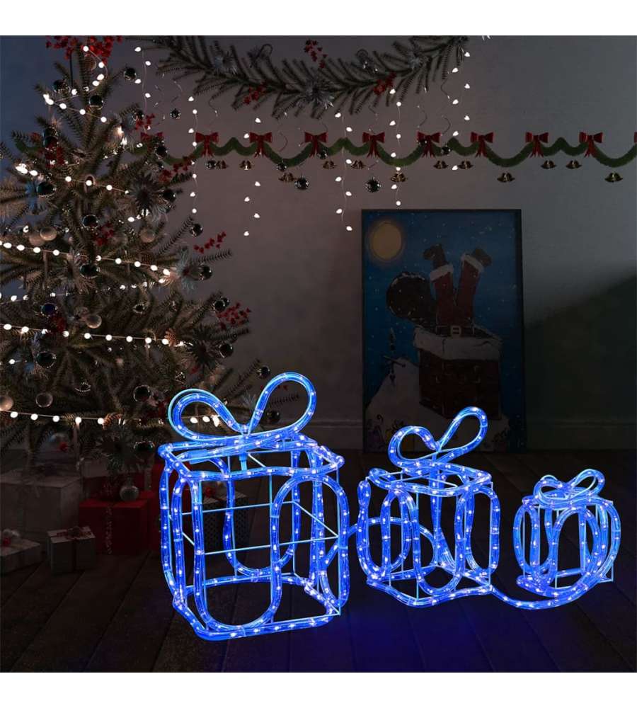 Decorazione Natale Scatole Regalo con 180 LED Interni Esterni