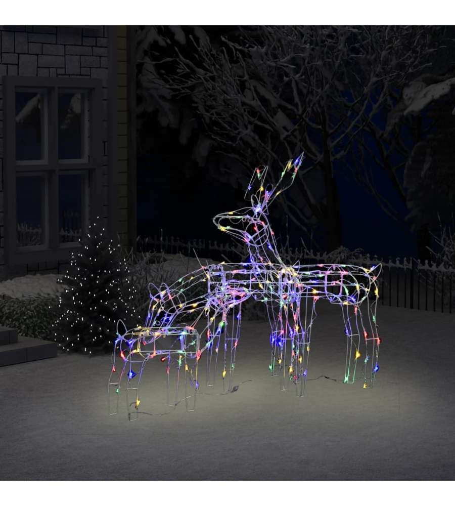 Decorazione di Natale a Forma di Renne di Luce 3 pz 229 LED