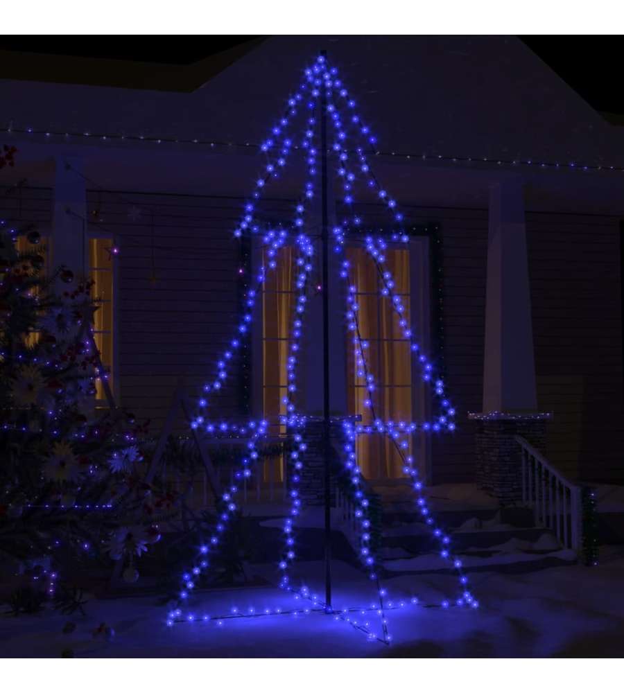 Albero di Natale a Cono 300 LED per Interni Esterni 120x220 cm