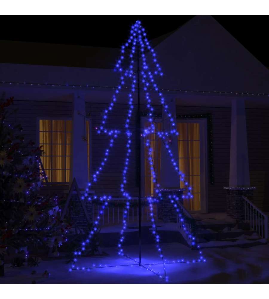Albero di Natale a Cono 360 LED per Interni Esterni 143x250 cm