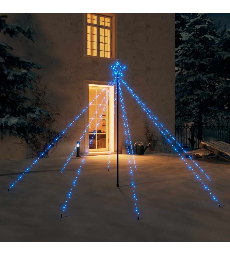 Luci per Albero di Natale Interni Esterni 400 LED Blu 2,5 m