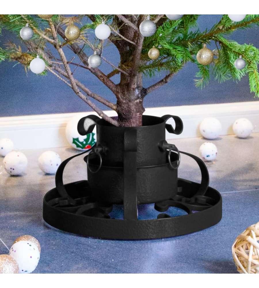 Base per Albero di Natale Nera 29x29x15,5 cm