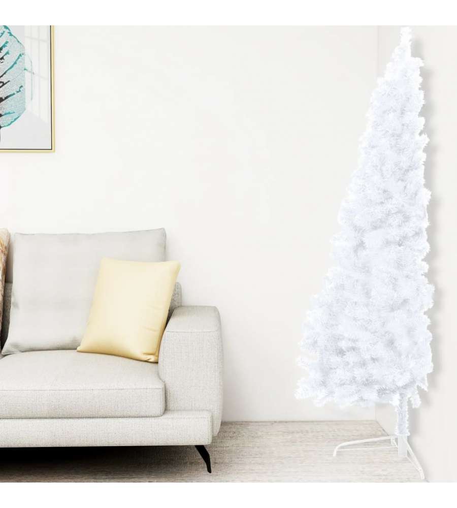 Set Albero Natale Artificiale a Met LED Palline Bianco 120cm